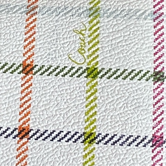 Coach Peyton Heritage Tattersall Multicolor Wristlet Pouch EUC - Picture 6 of 8